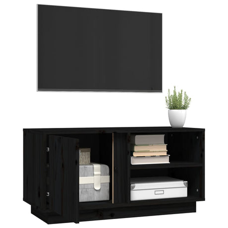 Tv Cabinet 80X35X40.5 Cm Solid Wood Pine