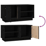Tv Cabinet 80X35X40.5 Cm Solid Wood Pine