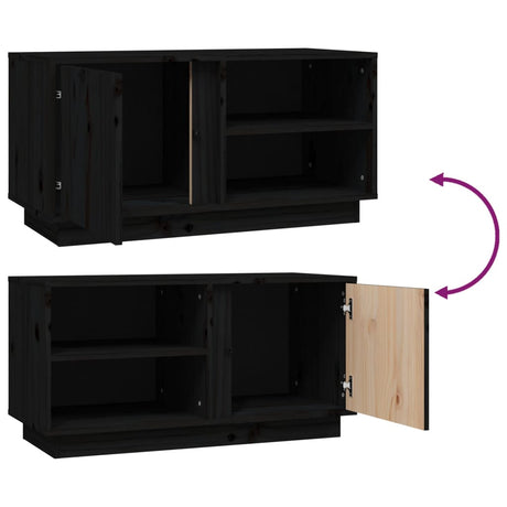 Tv Cabinet 80X35X40.5 Cm Solid Wood Pine