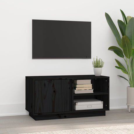 Tv Cabinet 80X35X40.5 Cm Solid Wood Pine