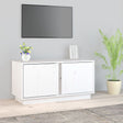 Tv Cabinet 80X35X40.5 Cm Solid Wood Pine