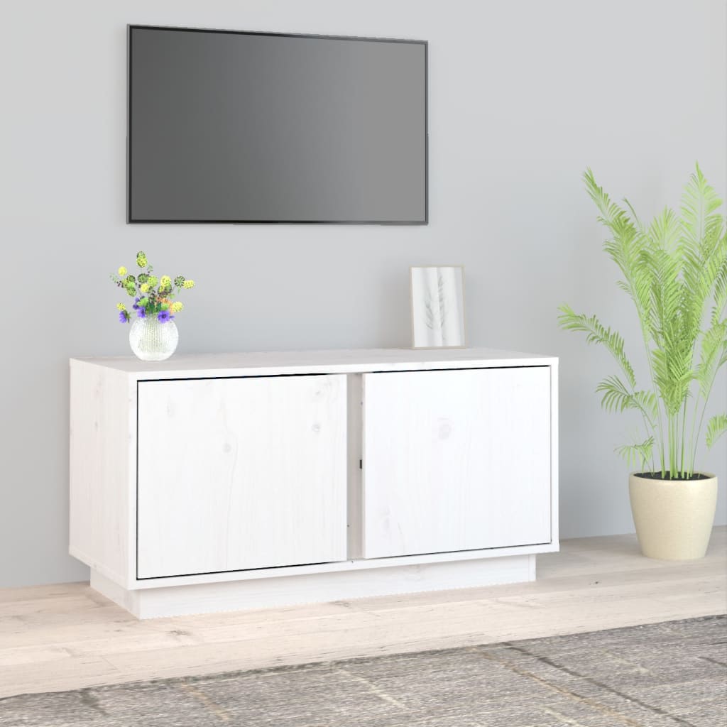 Tv Cabinet 80X35X40.5 Cm Solid Wood Pine