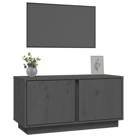 Tv Cabinet 80X35X40.5 Cm Solid Wood Pine