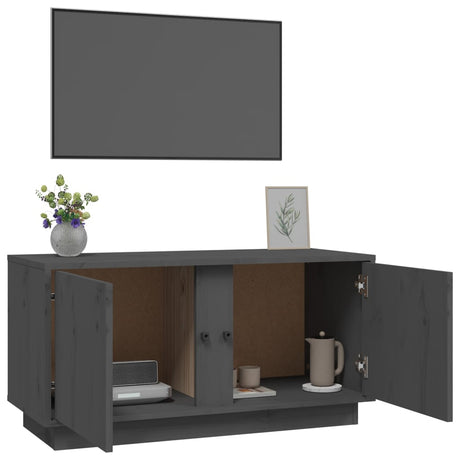 Tv Cabinet 80X35X40.5 Cm Solid Wood Pine