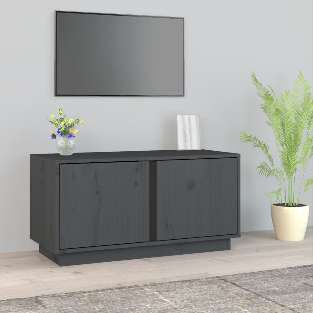 Tv Cabinet 80X35X40.5 Cm Solid Wood Pine