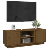 Tv Cabinet 110X35X40.5 Cm Solid Wood Pine