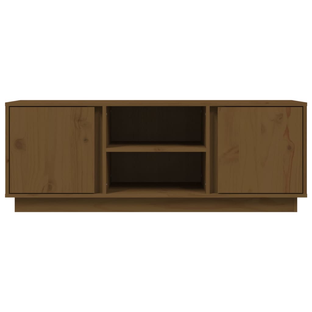 Tv Cabinet 110X35X40.5 Cm Solid Wood Pine