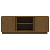 Tv Cabinet 110X35X40.5 Cm Solid Wood Pine