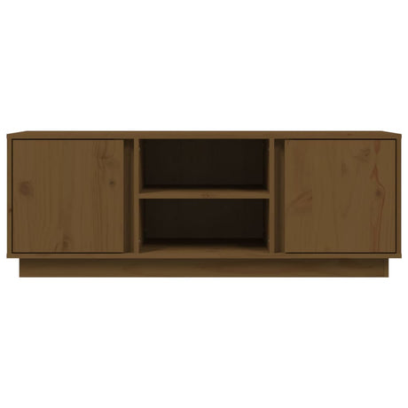 Tv Cabinet 110X35X40.5 Cm Solid Wood Pine
