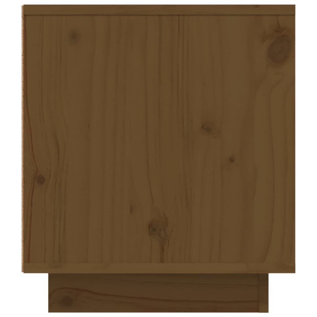 Tv Cabinet 110X35X40.5 Cm Solid Wood Pine