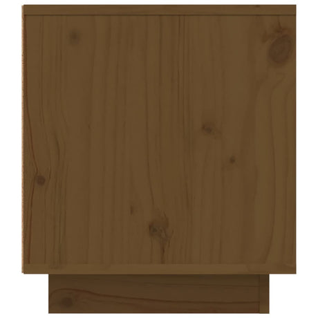 Tv Cabinet 110X35X40.5 Cm Solid Wood Pine