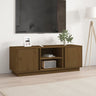 Tv Cabinet 110X35X40.5 Cm Solid Wood Pine