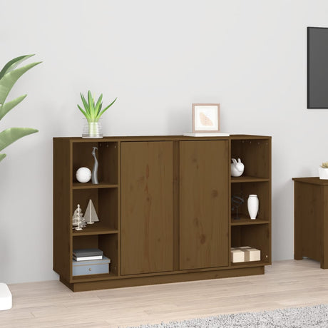 Sideboard 120X35X80 Cm Solid Wood Pine