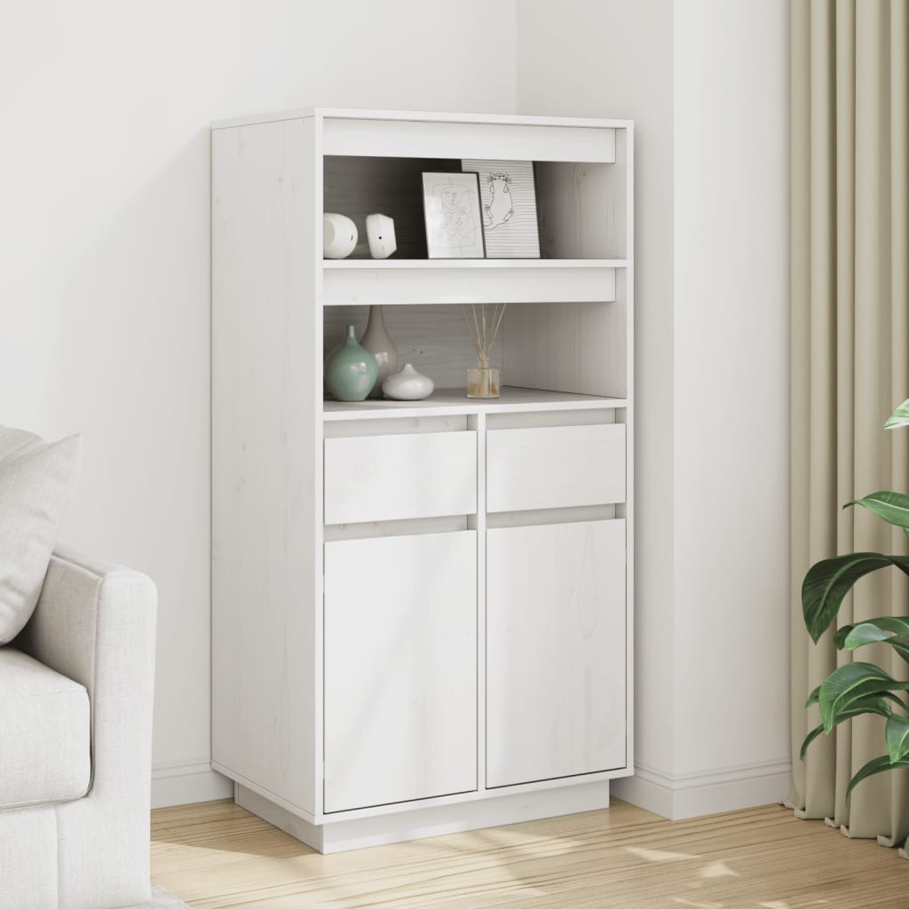 Highboard 60X40X116.5 Cm Solid Wood Pine