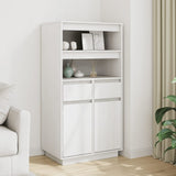 Highboard 60X40X116.5 Cm Solid Wood Pine