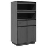 Highboard 60X40X116.5 Cm Solid Wood Pine