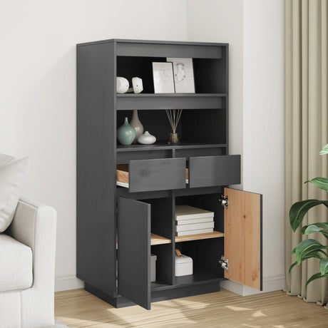 Highboard 60X40X116.5 Cm Solid Wood Pine