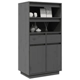 Highboard 60X40X116.5 Cm Solid Wood Pine
