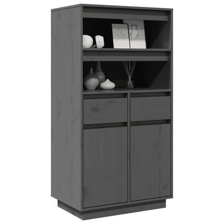 Highboard 60X40X116.5 Cm Solid Wood Pine