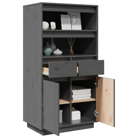 Highboard 60X40X116.5 Cm Solid Wood Pine