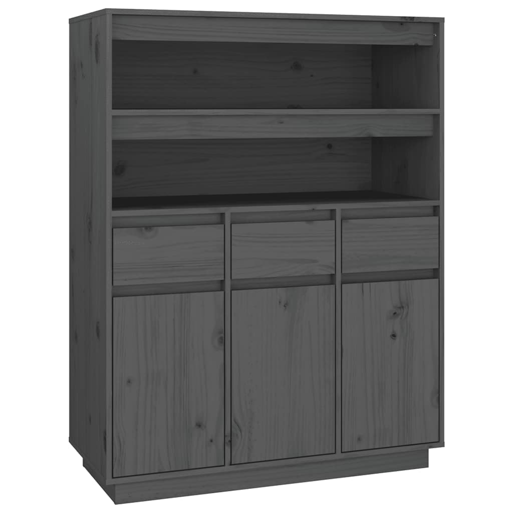 Highboard 89X40X116.5 Cm Solid Wood Pine