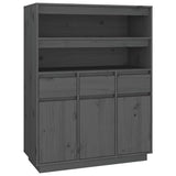Highboard 89X40X116.5 Cm Solid Wood Pine