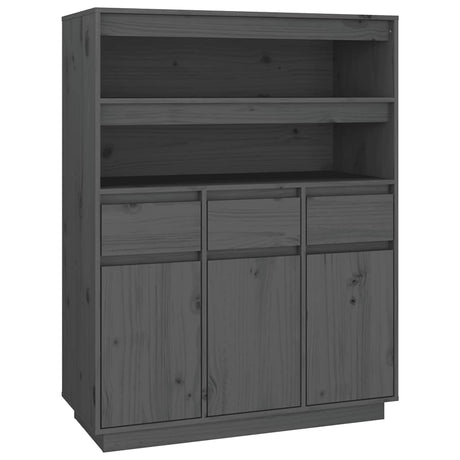 Highboard 89X40X116.5 Cm Solid Wood Pine