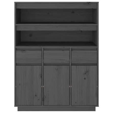 Highboard 89X40X116.5 Cm Solid Wood Pine