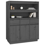 Highboard 89X40X116.5 Cm Solid Wood Pine