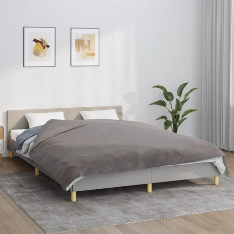 Weighted Blanket With Cover Grey Fabric