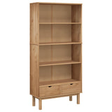 Bookcase Otta With 2 Drawers Solid Wood Pine
