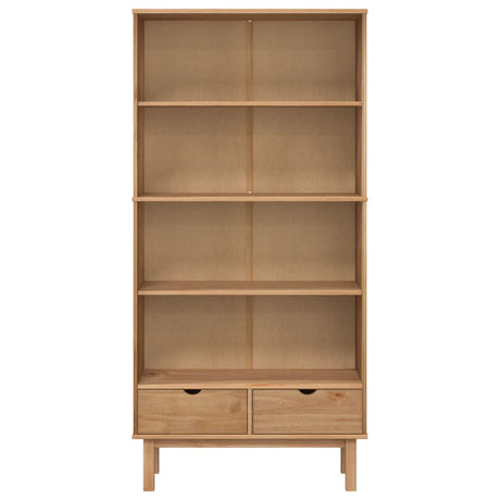 Bookcase Otta With 2 Drawers Solid Wood Pine