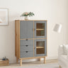 Highboard Otta 85X43X125 Cm Solid Wood Pine
