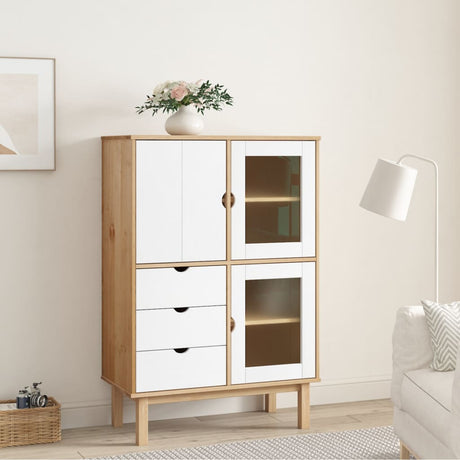 Highboard Otta 85X43X125 Cm Solid Wood Pine
