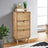 Shoe Cabinet Otta With 3 Drawers Brown&Grey Solid Wood Pine