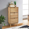 Shoe Cabinet Otta With 3 Drawers Brown&Grey Solid Wood Pine