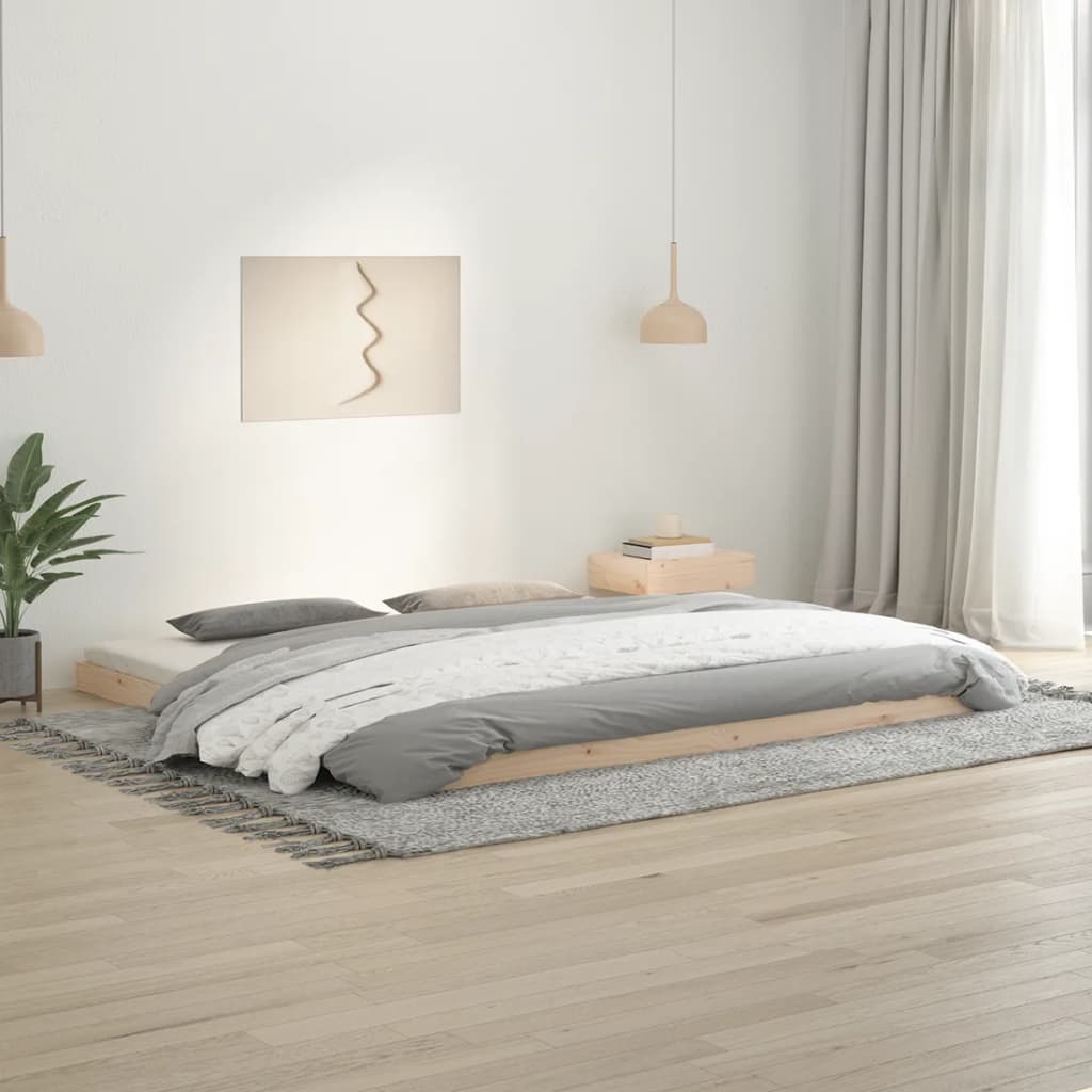 Bed Frame Without Mattress Solid Wood Pine