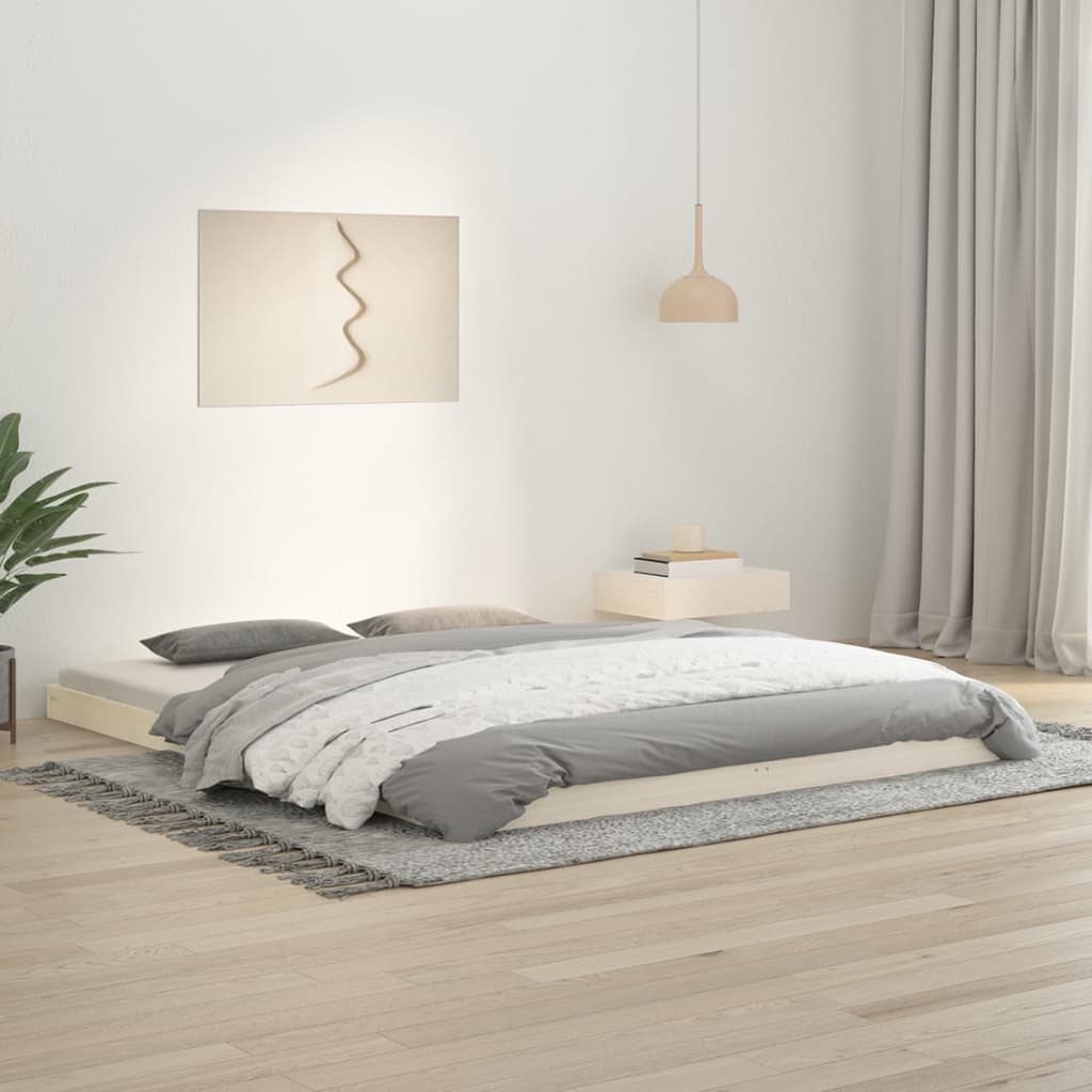 Bed Frame Without Mattress Solid Wood Pine