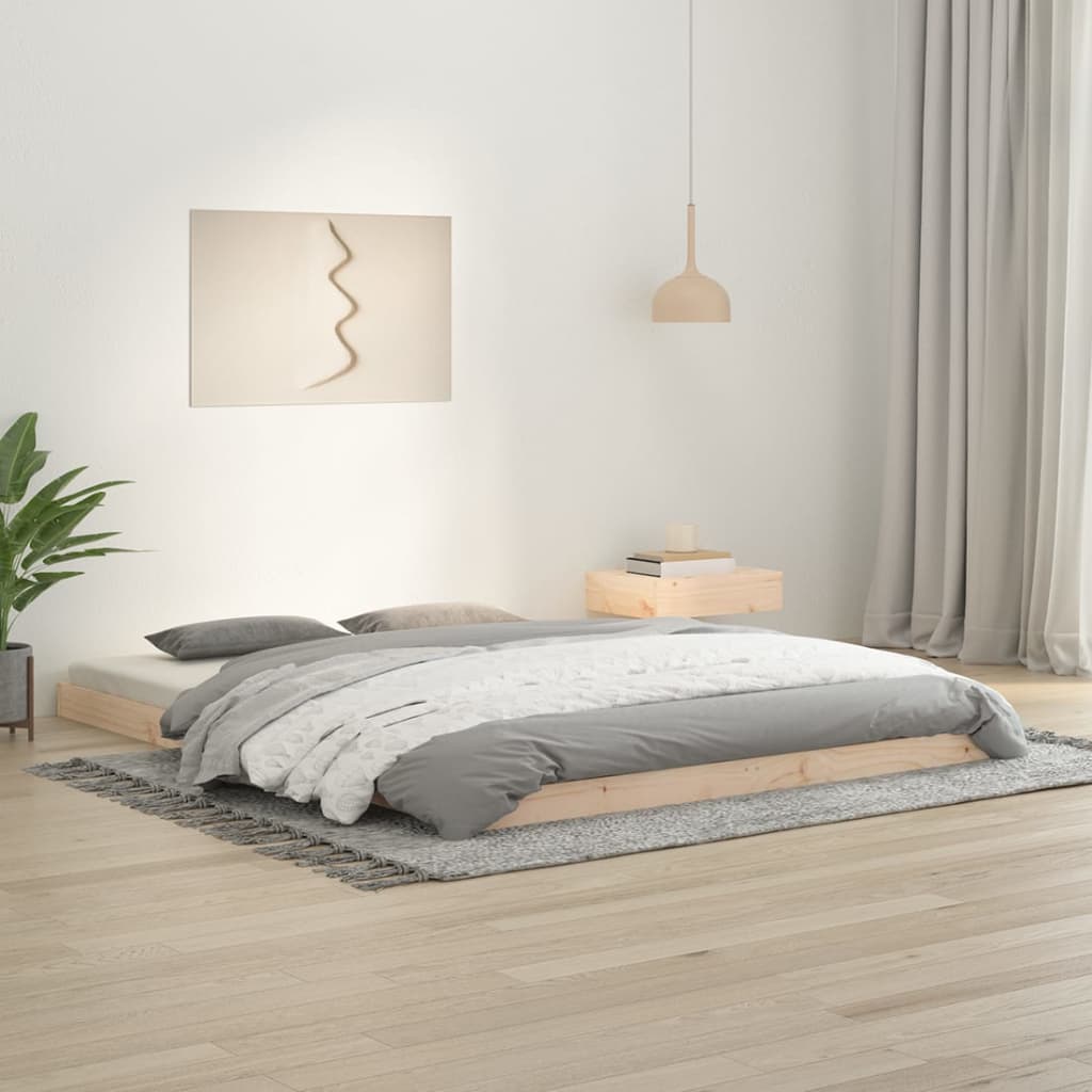 Bed Frame Without Mattress Solid Wood Pine