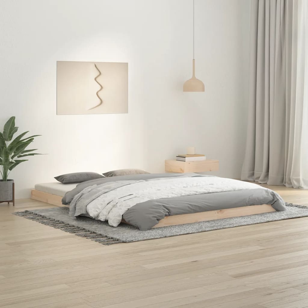 Bed Frame Without Mattress Solid Wood Pine