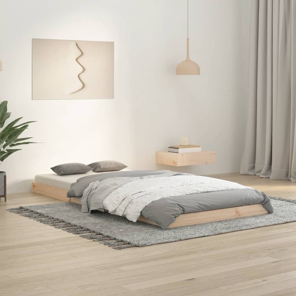 Bed Frame Without Mattress Solid Wood Pine