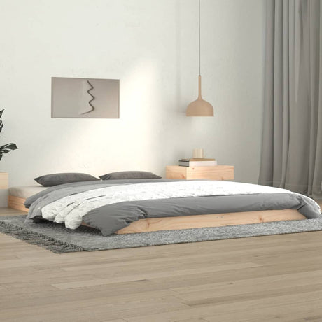 Bed Frame Without Mattress Solid Wood Pine