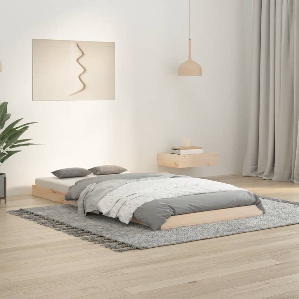 Bed Frame Without Mattress Solid Wood Pine
