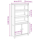 Highboard 80X35X154 Cm Solid Wood Pine
