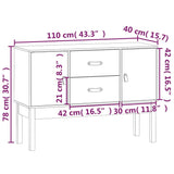 Sideboard 110X40X78 Cm Solid Wood Pine