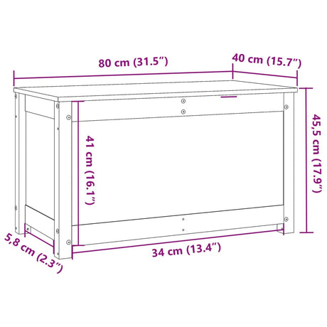 Storage Box Solid Wood Pine