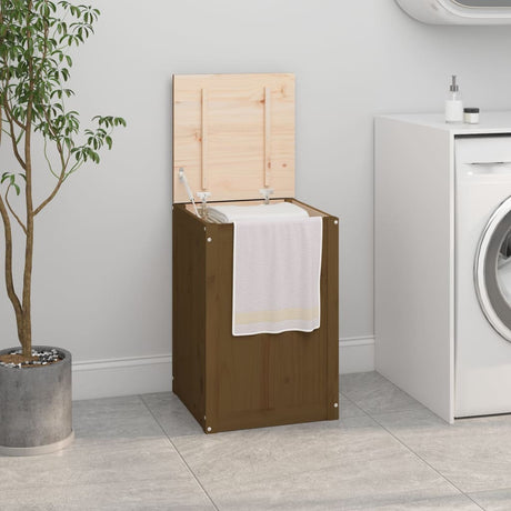 Laundry Box Solid Wood Pine