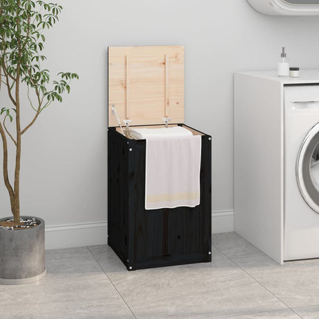 Laundry Box Solid Wood Pine