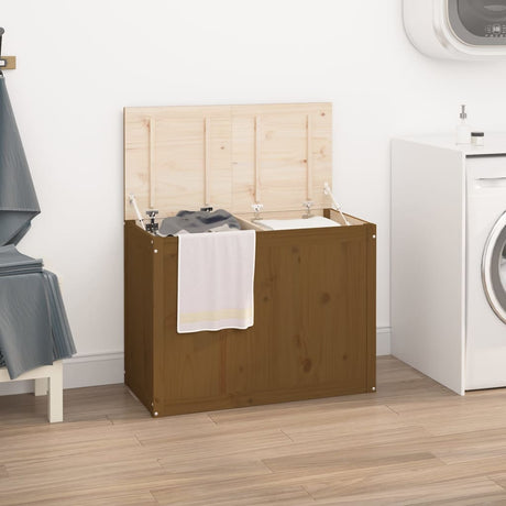 Laundry Box Solid Wood Pine