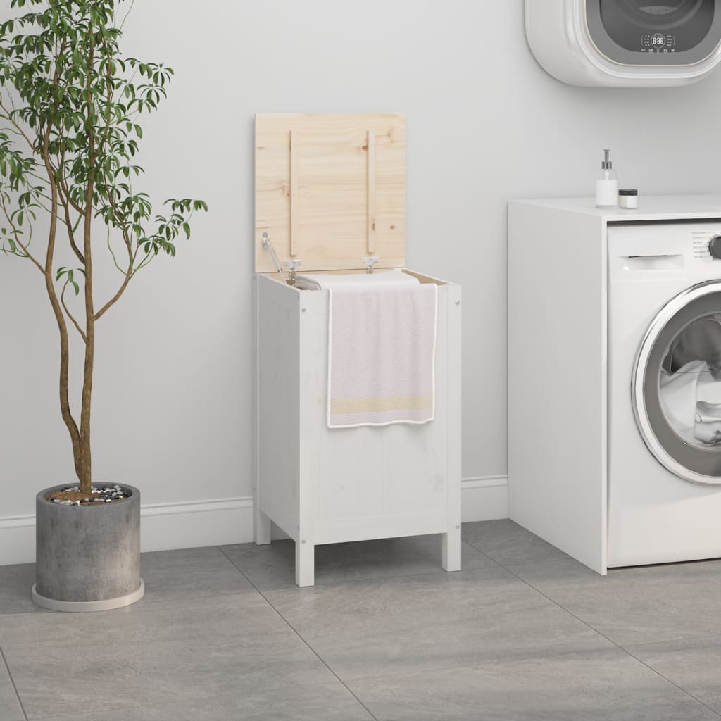 Laundry Box Solid Wood Pine